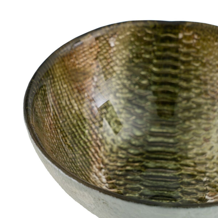 Decorațiune pentru Centrul Mesei Măslină Sticlă 14 x 14 cm