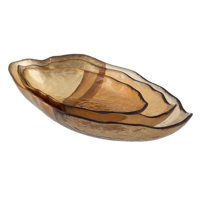 Decorațiune pentru Centrul Mesei Auriu* Sticlă 23 x 13 cm