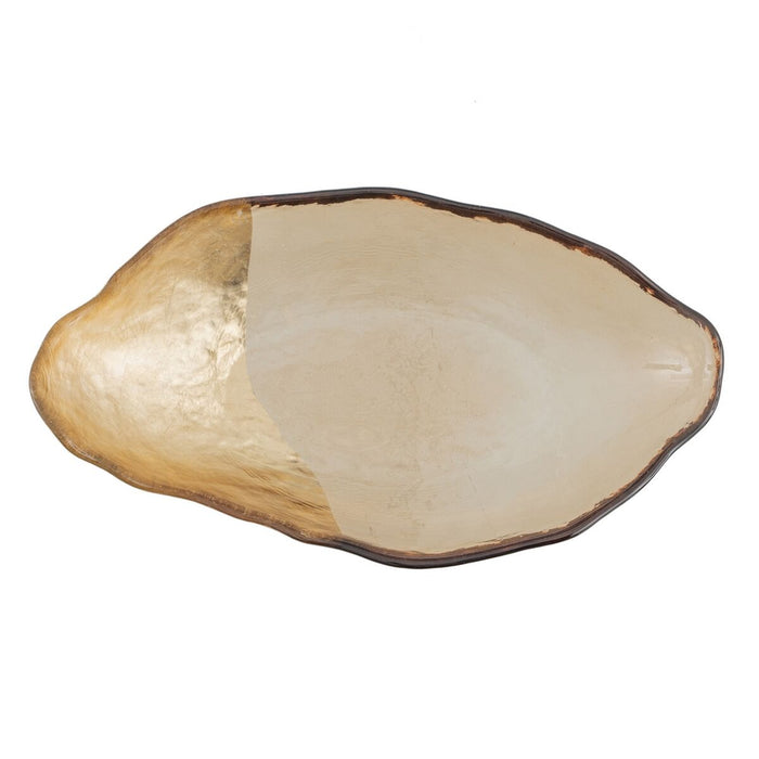 Decorațiune pentru Centrul Mesei Auriu* Sticlă 23 x 13 cm