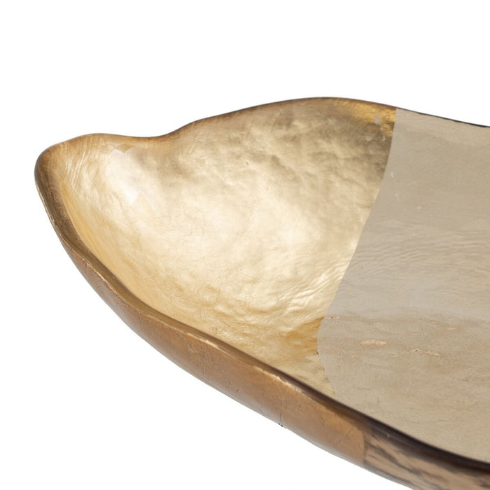 Decorațiune pentru Centrul Mesei Auriu* Sticlă 23 x 13 cm