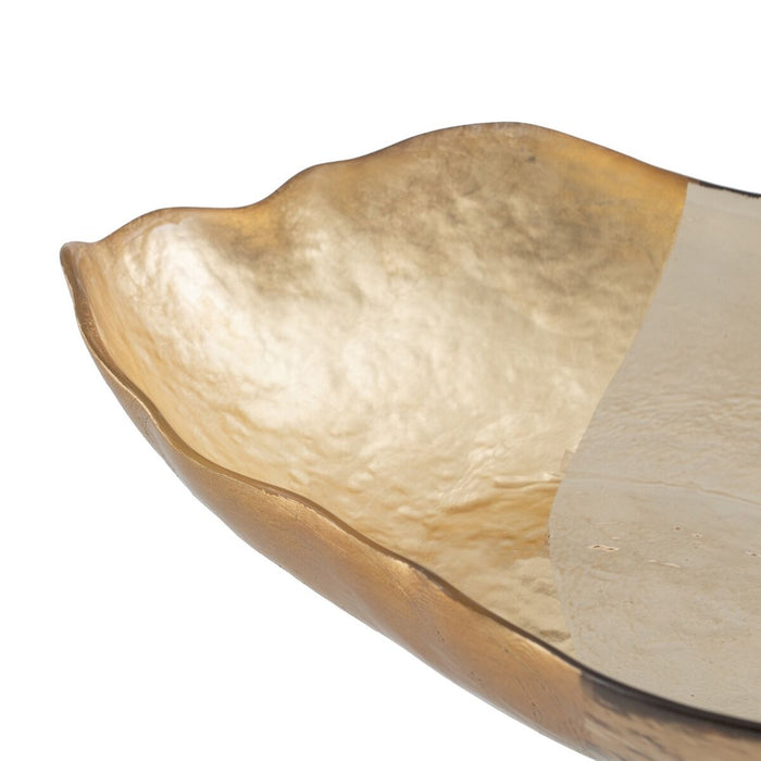 Decorațiune pentru Centrul Mesei Auriu* Sticlă 28 x 15,5 cm