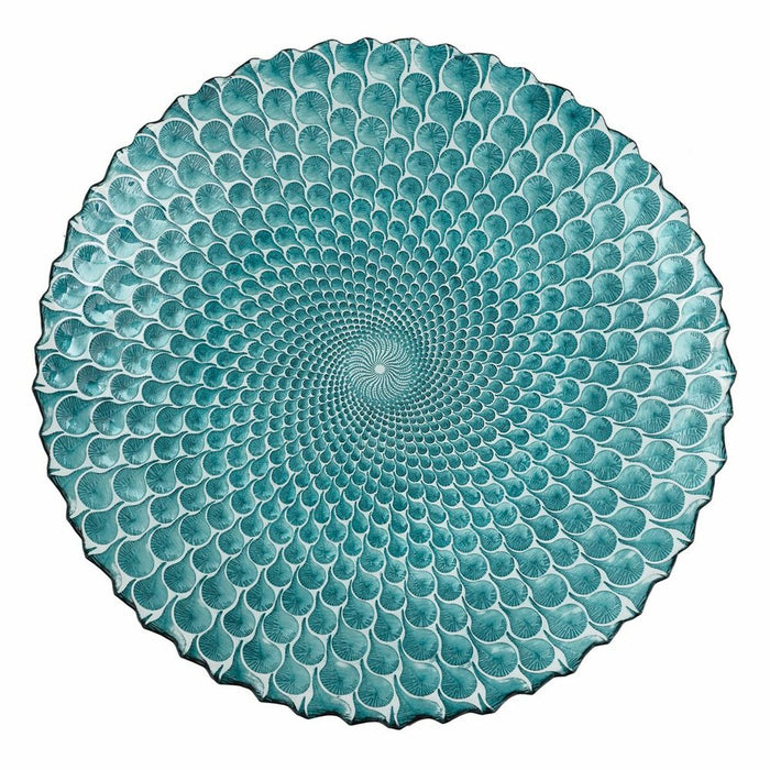 Decorațiune pentru Centrul Mesei Albastru Sticlă 50 x 50 cm