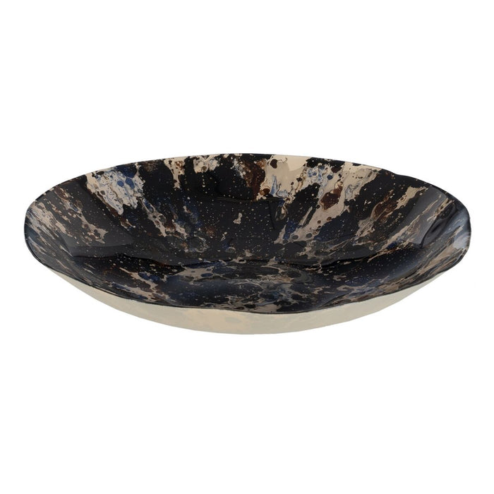 Decorațiune pentru Centrul Mesei Albastru Maro Geam 39 x 39 x 6,5 cm