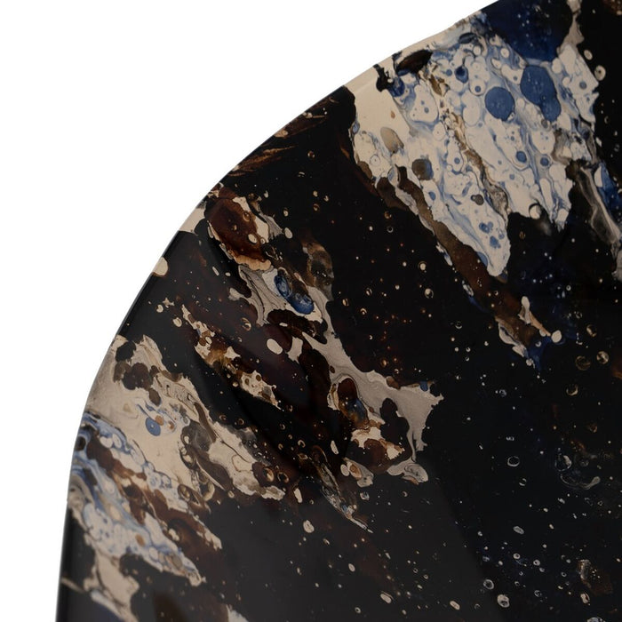 Decorațiune pentru Centrul Mesei Albastru Maro Geam 39 x 39 x 6,5 cm