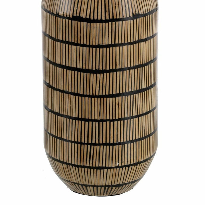 Vază Negru Bej Bambus 23 x 23 x 50 cm