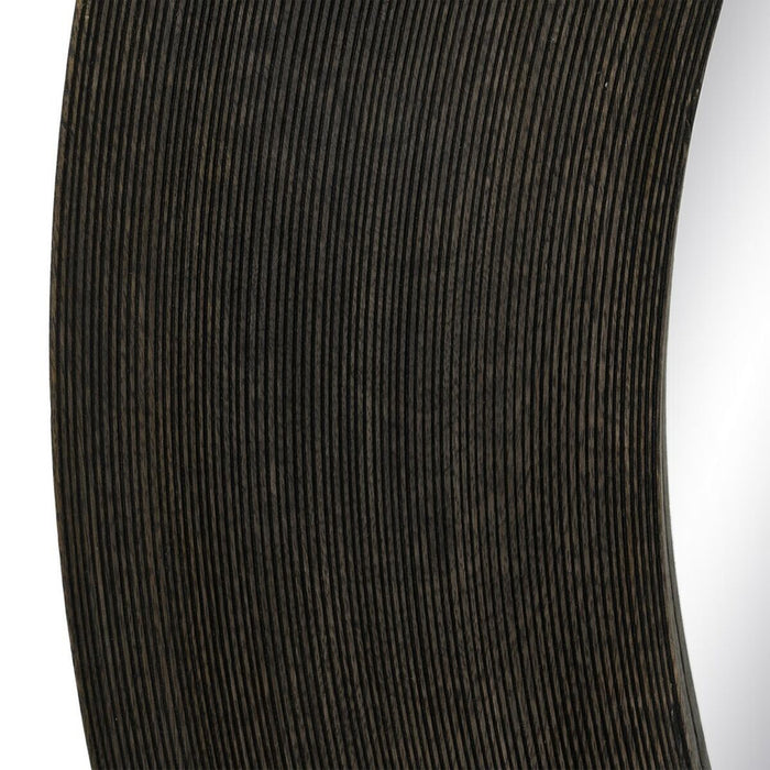 Oglindă de perete Maro închis Geam Lemn de mango Lemn MDF Vertical Rotund 122 x 3,8 x 122 cm