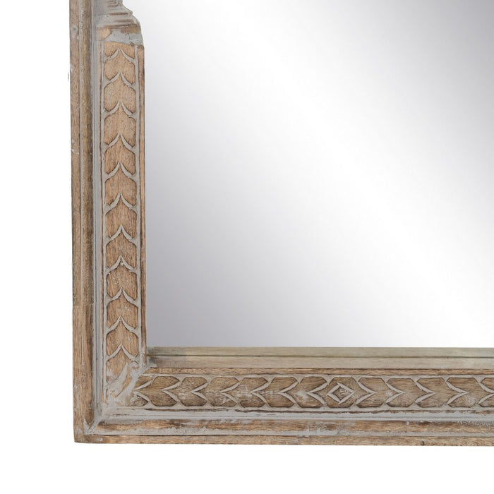 Oglindă Garderobă Alb Natural Geam Lemn de mango Lemn MDF Vertical 48,26 x 7 x 183 cm