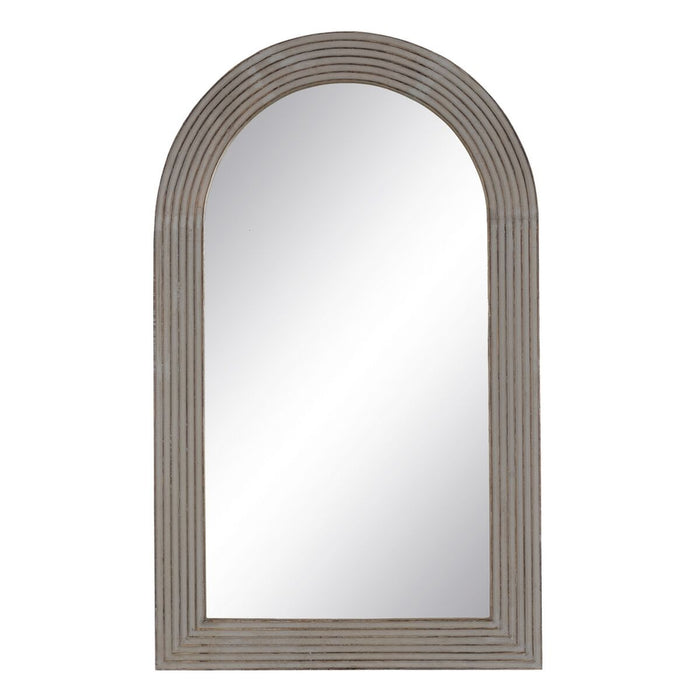 Oglindă de perete Alb Natural Geam Lemn de mango Lemn MDF Vertical 64,8 x 3,8 x 108 cm