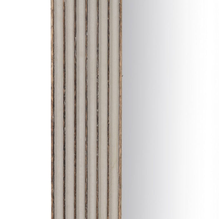 Oglindă Garderobă Alb Natural Geam Lemn de mango Lemn MDF Vertical 64,8 x 3,8 x 172,7 cm