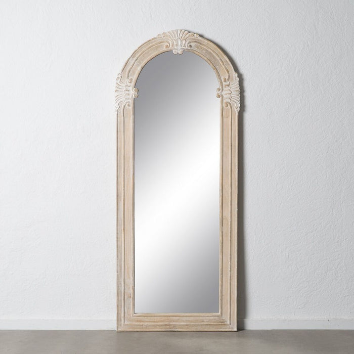 Oglindă Garderobă Alb Natural Geam Lemn de mango Lemn MDF Vertical 87,63 x 3,8 x 203,2 cm