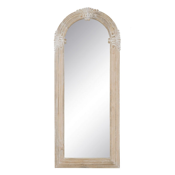 Oglindă Garderobă Alb Natural Geam Lemn de mango Lemn MDF Vertical 87,63 x 3,8 x 203,2 cm
