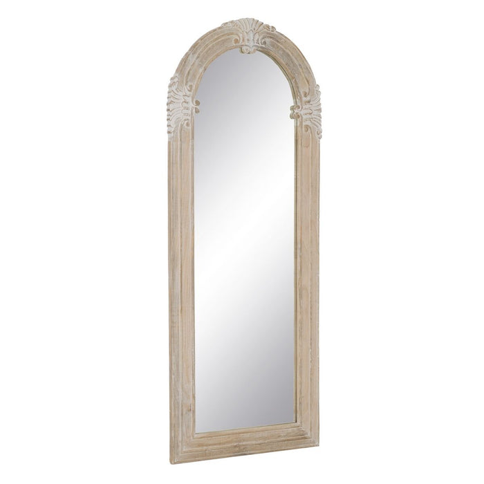 Oglindă Garderobă Alb Natural Geam Lemn de mango Lemn MDF Vertical 87,63 x 3,8 x 203,2 cm