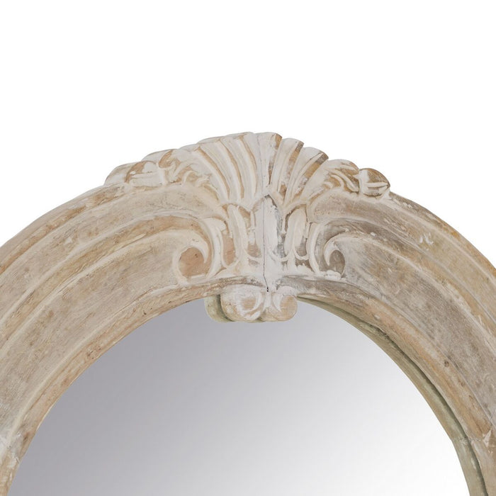 Oglindă Garderobă Alb Natural Geam Lemn de mango Lemn MDF Vertical 87,63 x 3,8 x 203,2 cm