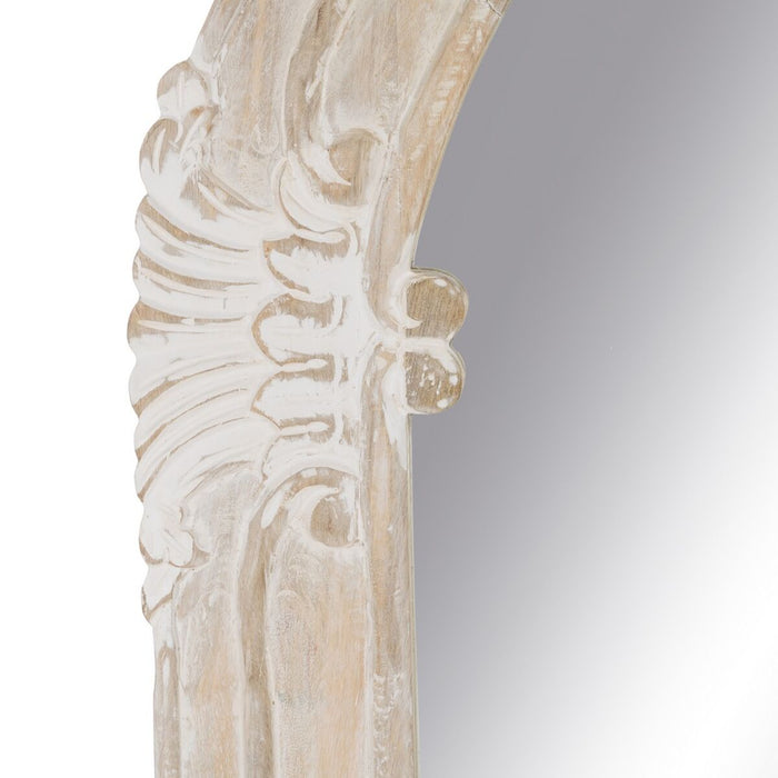 Oglindă Garderobă Alb Natural Geam Lemn de mango Lemn MDF Vertical 87,63 x 3,8 x 203,2 cm