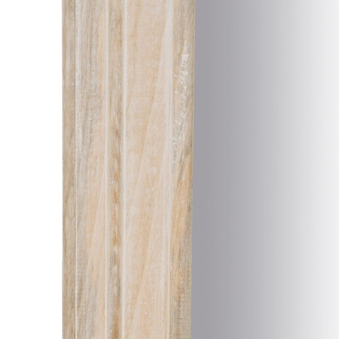 Oglindă Garderobă Alb Natural Geam Lemn de mango Lemn MDF Vertical 87,63 x 3,8 x 203,2 cm