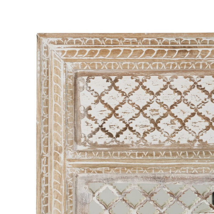 Oglindă Garderobă Alb Natural Geam Lemn de mango Lemn MDF Vertical 76 x 7 x 176,5 cm