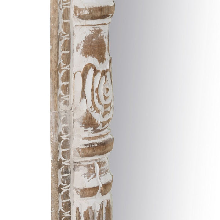 Oglindă Garderobă Alb Natural Geam Lemn de mango Lemn MDF Vertical 76 x 7 x 176,5 cm