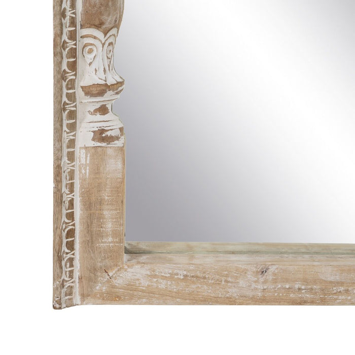 Oglindă Garderobă Alb Natural Geam Lemn de mango Lemn MDF Vertical 76 x 7 x 176,5 cm
