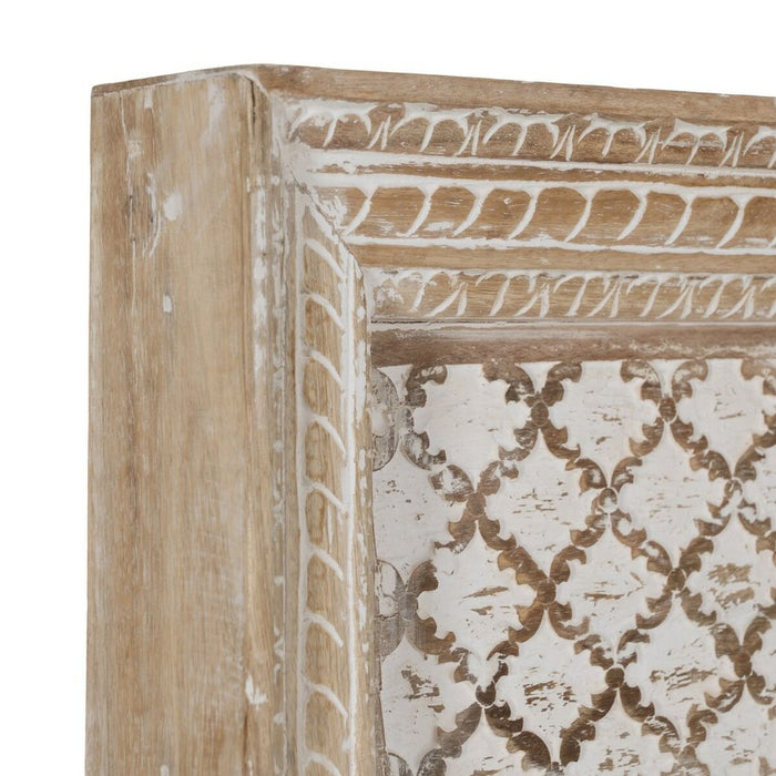Oglindă Garderobă Alb Natural Geam Lemn de mango Lemn MDF Vertical 76 x 7 x 176,5 cm