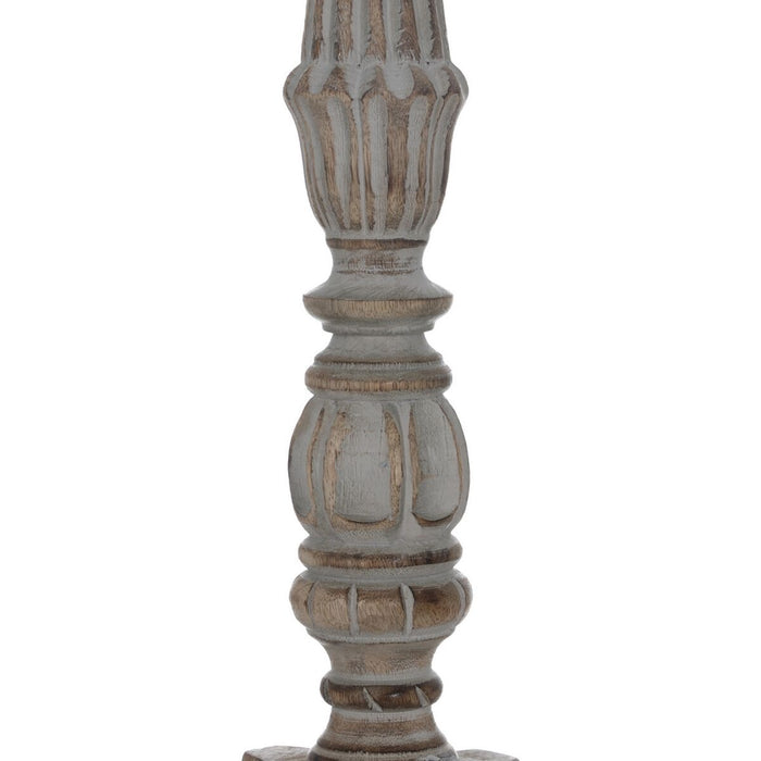 Candelabru Alb Natural Fier Lemn de mango 18 x 18 x 53,3 cm