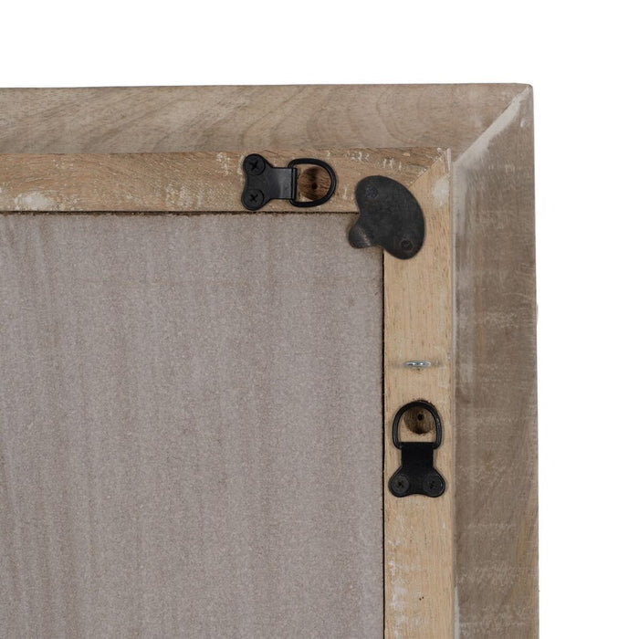 Oglindă de perete Alb Natural Geam Lemn de mango Lemn MDF Vertical 106,6 x 12,7 x 38 cm