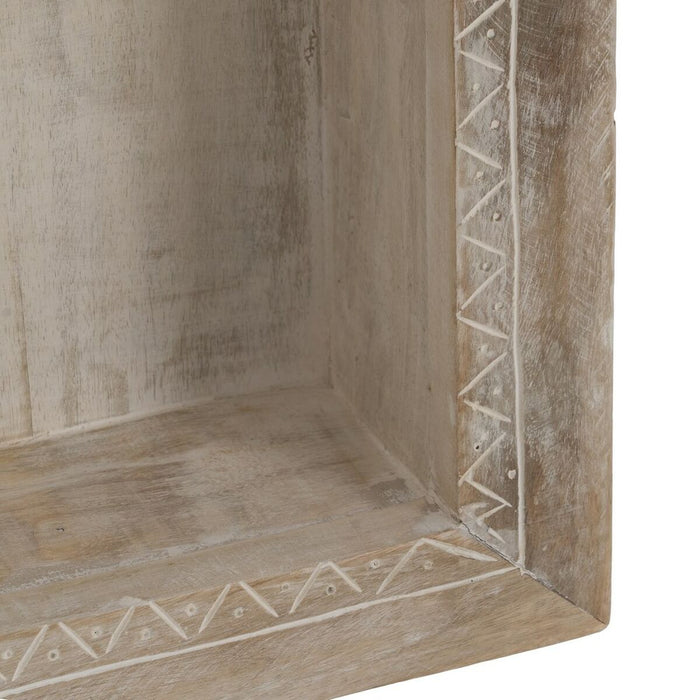 Raft Alb Natural Lemn de mango 40,6 x 10,2 x 61 cm