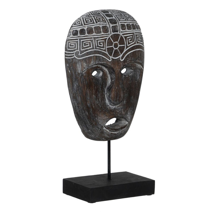 Figură Decorativă Maro Mască 24 x 12 x 46 cm