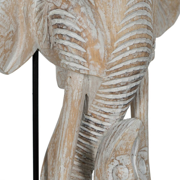 Figură Decorativă Alb Auriu* Natural Elefant 44 x 16 x 57 cm