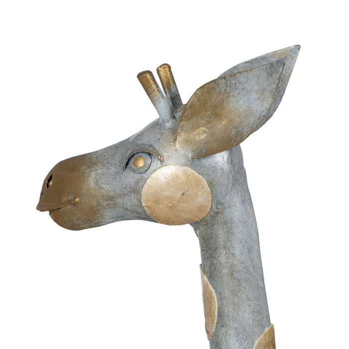 Figură Decorativă Gri Auriu* Girafă 27 x 12 x 100 cm