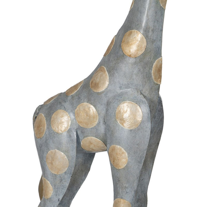 Figură Decorativă Gri Auriu* Girafă 27 x 12 x 100 cm