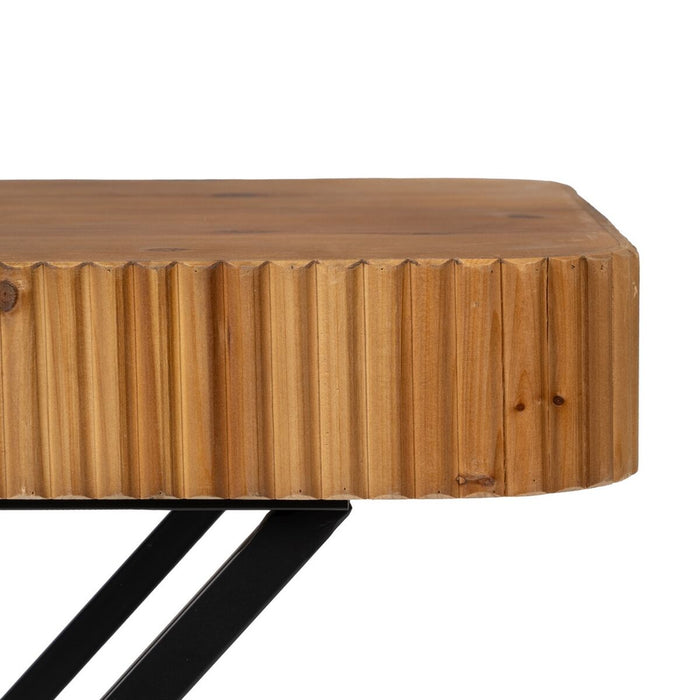 Consolă Maro Negru Lemn Fier 100 x 40 x 70 cm