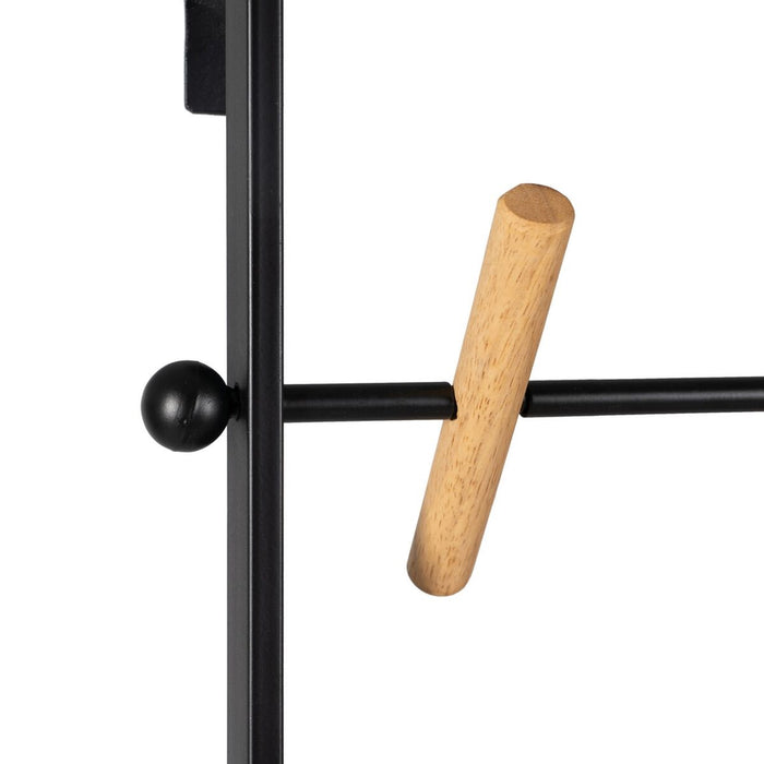 Suport de haine Negru Fier 45 x 7 x 150 cm