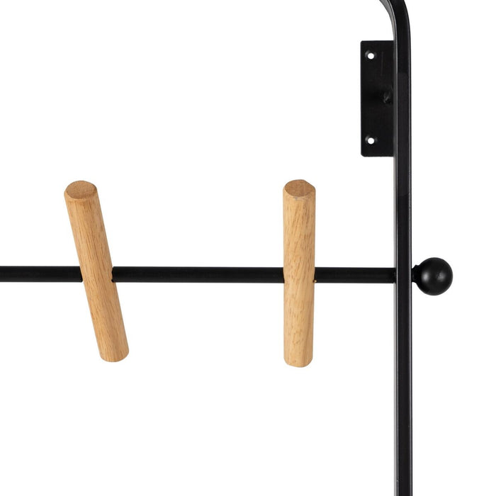 Suport de haine Negru Fier 45 x 7 x 150 cm