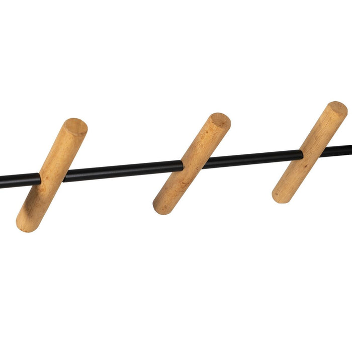 Suport de haine Negru Fier 45 x 7 x 150 cm