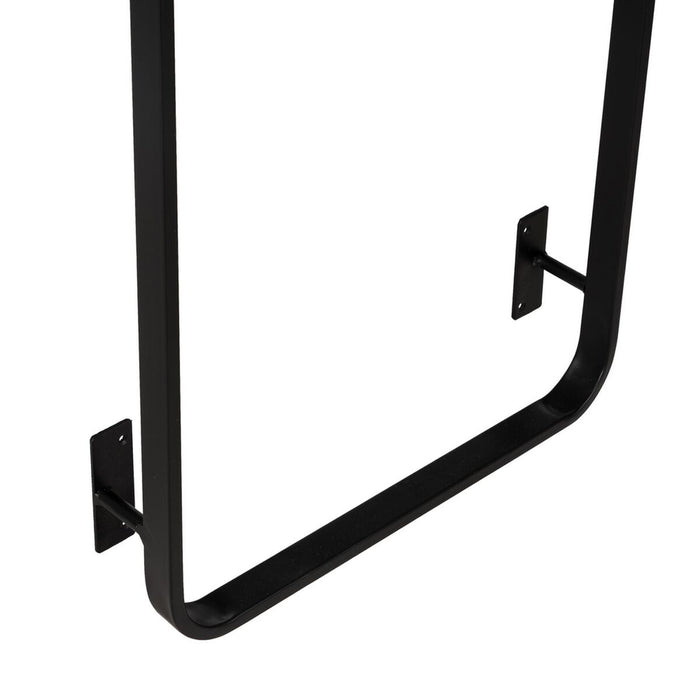 Suport de haine Negru Fier 45 x 7 x 150 cm