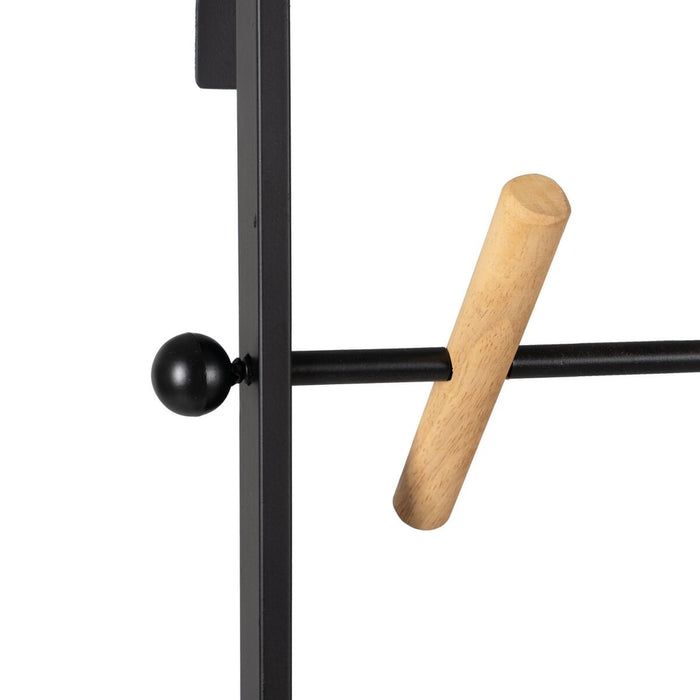 Suport de haine Negru Fier 45 x 7 x 120 cm