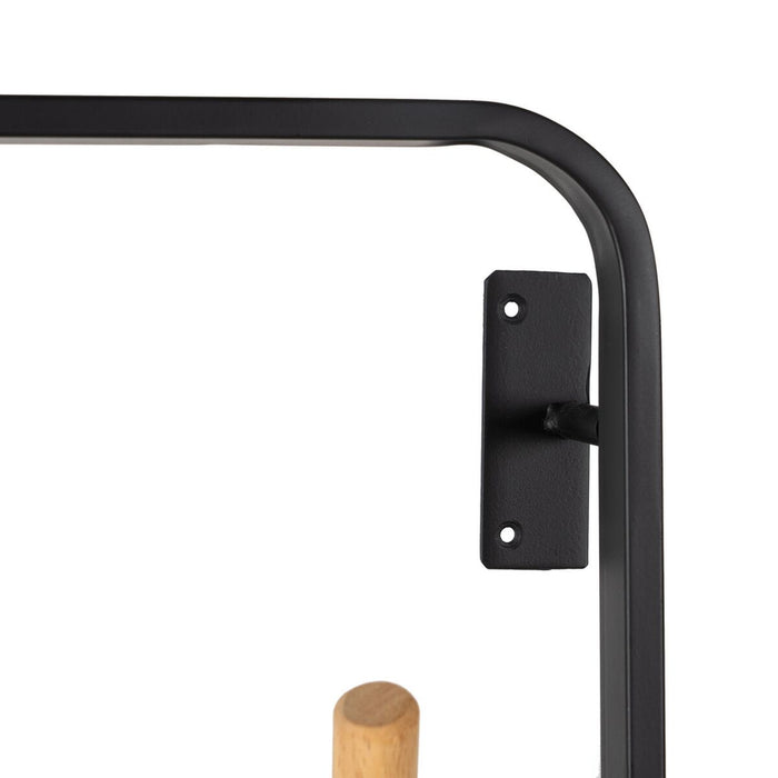 Suport de haine Negru Fier 45 x 7 x 120 cm