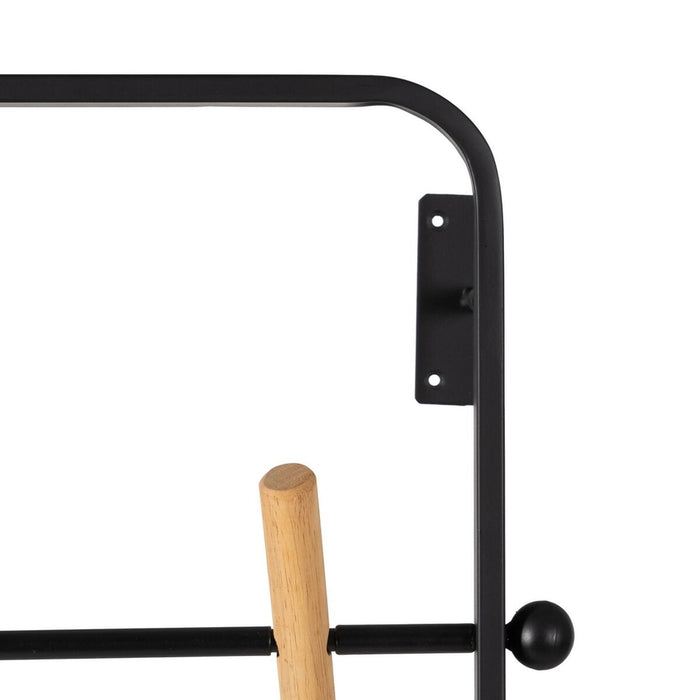 Suport de haine Negru Fier 45 x 7 x 120 cm