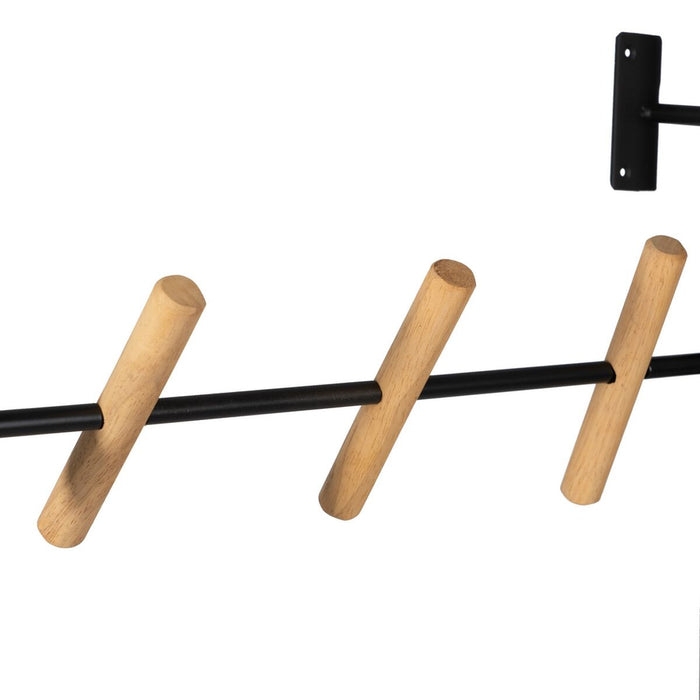 Suport de haine Negru Fier 45 x 7 x 120 cm