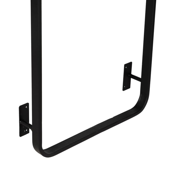 Suport de haine Negru Fier 45 x 7 x 120 cm