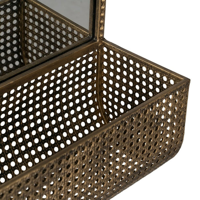 Oglindă de perete Auriu* Geam Fier 47 x 17,5 x 53 cm