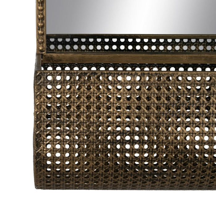 Oglindă de perete Auriu* Geam Fier 47 x 17,5 x 53 cm