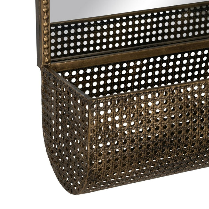 Oglindă de perete Auriu* Geam Fier 47 x 17,5 x 53 cm