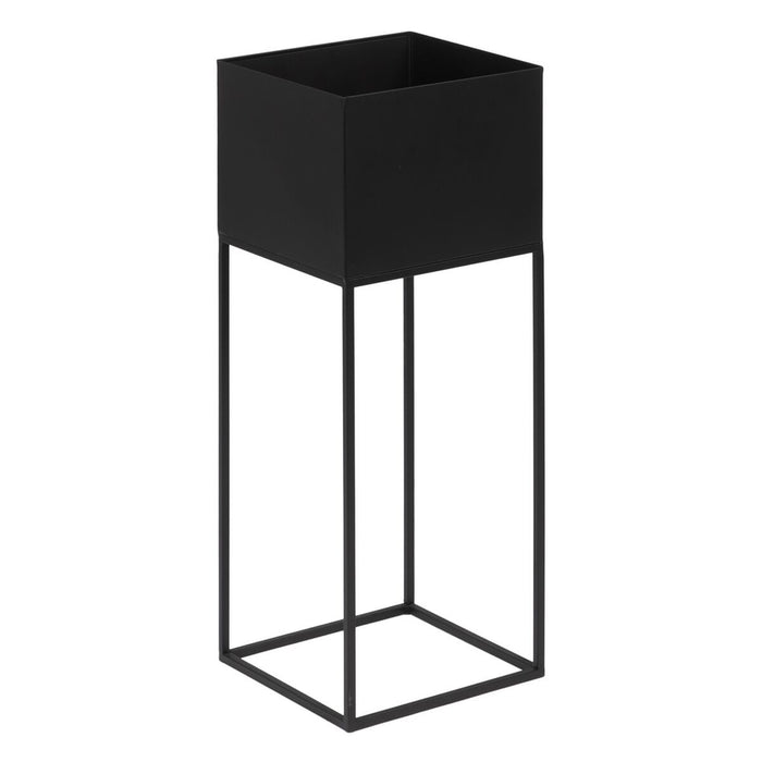 Set de jardiniere Negru Metal 26 x 26 x 70 cm (3 Unități)