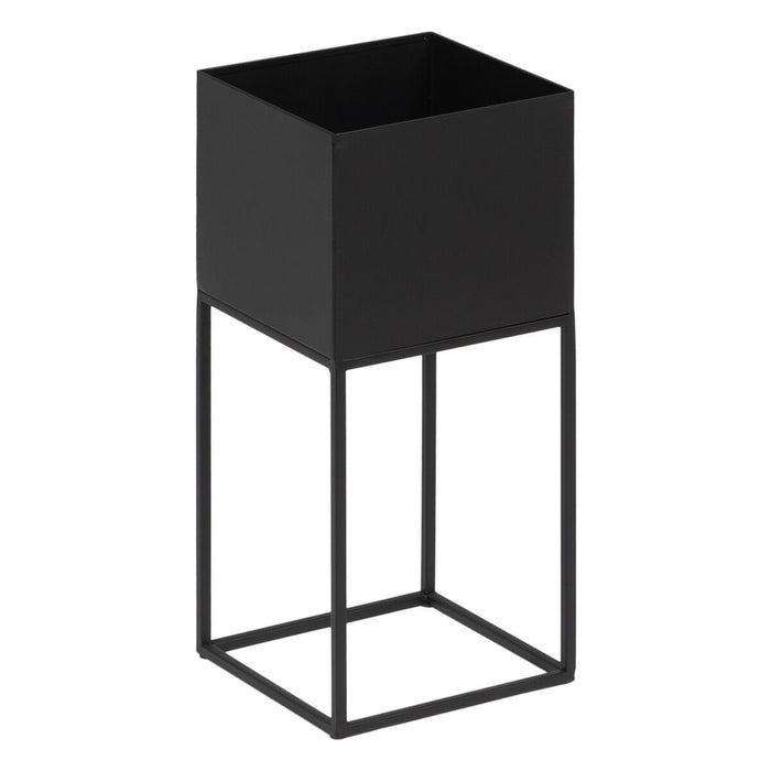 Set de jardiniere Negru Metal 26 x 26 x 70 cm (3 Unități)