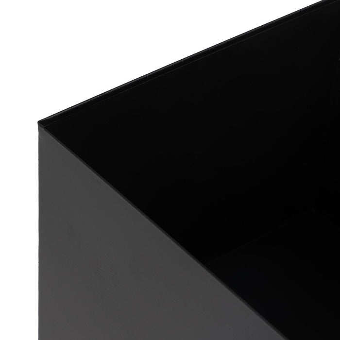 Set de jardiniere Negru Metal 26 x 26 x 70 cm (3 Unități)