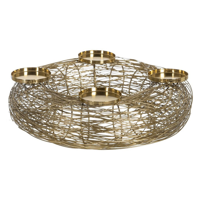 Suport de Lumânări Auriu* Oțel inoxidabil 39 x 39 x 12 cm