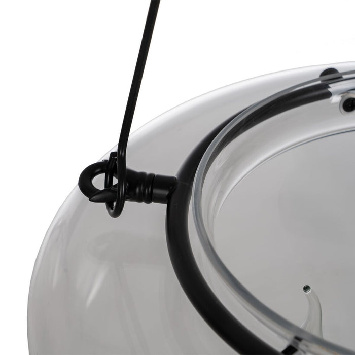 Lustră Negru Geam Fier 220-240 V 35 x 35 x 72 cm