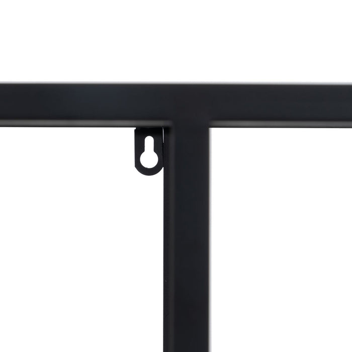 Raft Negru Geam Fier 110 x 26 x 74 cm