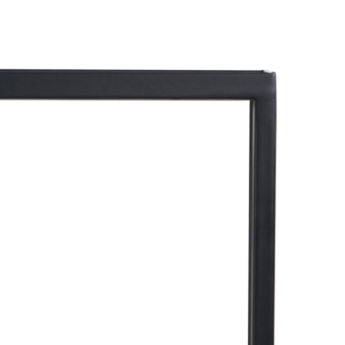 Raft Negru Geam Fier 65 x 25 x 110 cm